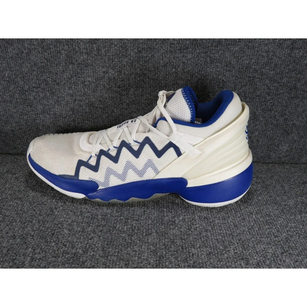 Adidas Men's D.O.N. Issue 2 Donovan Mitchell Shoes Size 14 White Royal Blue